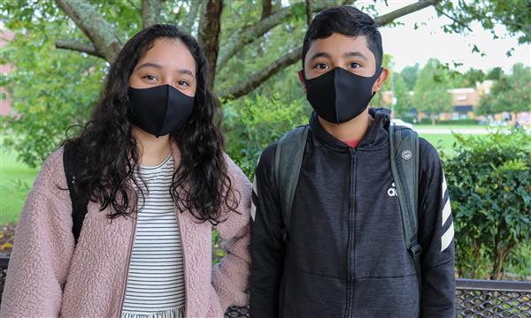 students smile on first day of school
